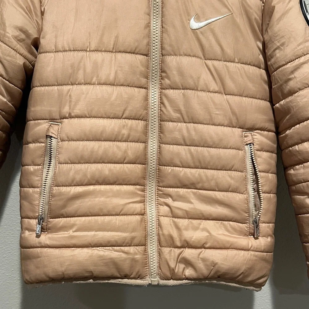Nike Beige Puffer Jacket Size: 5